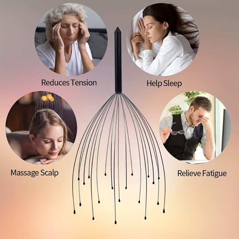 1pc 20 finger massager handheld scalp for deep relaxation stress family grade head massage tool for men and women scalp massager 5