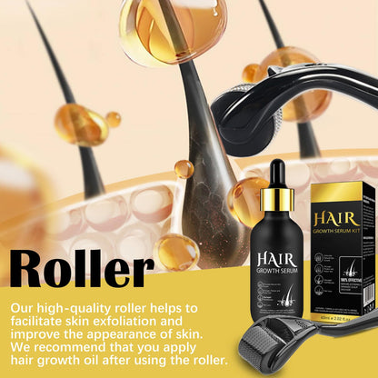 Hair Growth Oil & Derma Roller 0.25mm Scalp Kit – Complete At-Home Scalp Care Set
