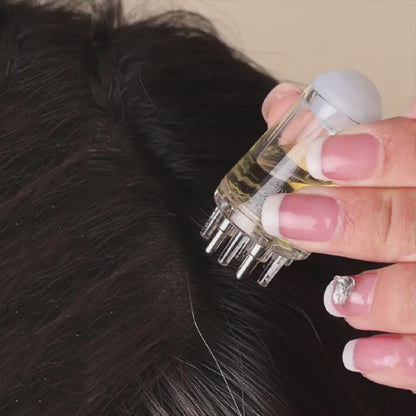 Scalp Oil Applicator Comb with Rollerball – Hair Massage Comb for Essential Oil, Easy Hair Root Treatment & Styling